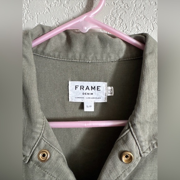 Frame Military Denim Utility Romper Green Size Small - Picture 9 of 10